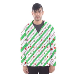 Christmas Paper Stars Pattern Texture Background Colorful Colors Seamless Men s Hooded Windbreaker by Uceng