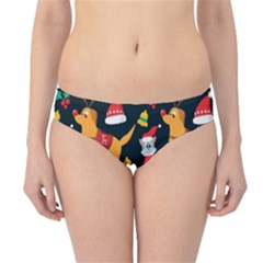 Funny Christmas Pattern Background Hipster Bikini Bottoms by Uceng