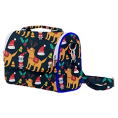 Funny Christmas Pattern Background Satchel Shoulder Bag by Uceng