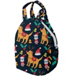 Funny Christmas Pattern Background Travel Backpacks