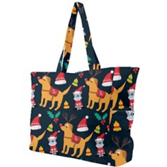 Funny Christmas Pattern Background Simple Shoulder Bag by Uceng