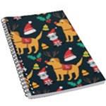 Funny Christmas Pattern Background 5.5  x 8.5  Notebook