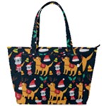 Funny Christmas Pattern Background Back Pocket Shoulder Bag 