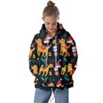 Funny Christmas Pattern Background Kids  Oversized Hoodie