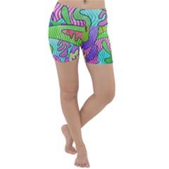 Colorful Stylish Design Lightweight Velour Yoga Shorts by gasi