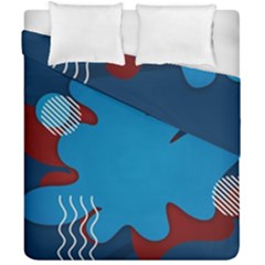 Background Abstract Design Blue Duvet Cover Double Side (california King Size)