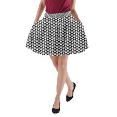 Abstract Background Pattern Geometric A-line Pocket Skirt by Ravend