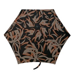 Leaf Leaves Pattern Print Mini Folding Umbrellas