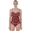 Illustration Door Abstract Concentric Pattern Sweetheart Tankini Set View1