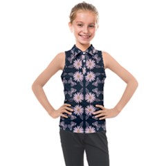 Flowers Daisies Spring Summer Kids  Sleeveless Polo Tee