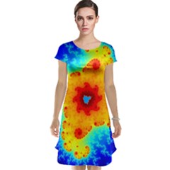 Fractal Starfish Mandelbrot Blue Cap Sleeve Nightdress