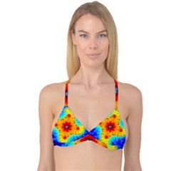 Fractal Starfish Mandelbrot Blue Reversible Tri Bikini Top