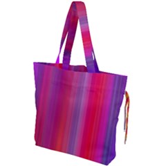 Multicolored Abstract Linear Print Drawstring Tote Bag by dflcprintsclothing