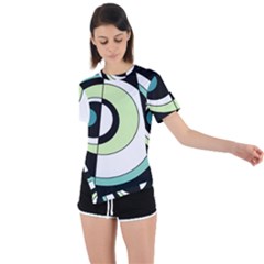 Abstraction 73 Asymmetrical Short Sleeve Sports Tee by Mazipoodles