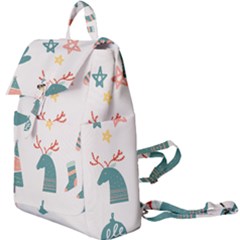 Reindeer Stars Socks Stick Candy Cane Buckle Everyday Backpack by artworkshop