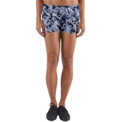 Rocks Stones Gray Gravel Rocky Material  Yoga Shorts by artworkshop