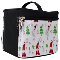 Santa Claus Snowman Christmas  Make Up Travel Bag (big) by artworkshop