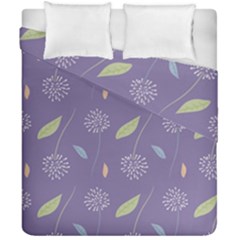 Seamless Pattern Floral Background Violet Background Duvet Cover Double Side (california King Size) by artworkshop
