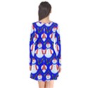 Seamless Repeat Repeating Pattern Long Sleeve V-neck Flare Dress View2