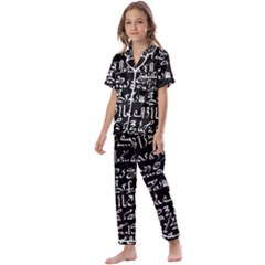 Sanscrit Pattern Design Kids  Satin Short Sleeve Pajamas Set by dflcprintsclothing