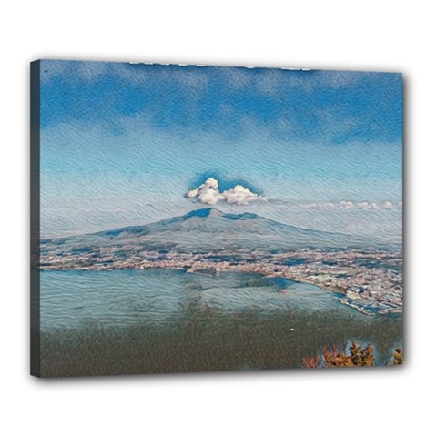 Napoli - Vesuvio Canvas 20  X 16  (stretched) by ConteMonfrey