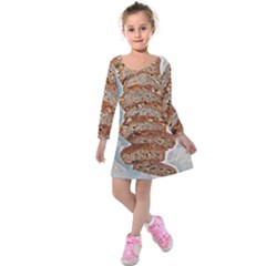 Bread Is Life - Italian Food Kids  Long Sleeve Velvet Dress by ConteMonfrey