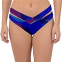 Blue Abstract 1118 - Groovy Blue And Purple Art Double Strap Halter Bikini Bottom View1