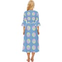 Abstract Stylish Design Pattern Blue Midsummer Wrap Dress View4