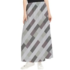 Pale Multicolored Stripes Pattern Maxi Chiffon Skirt by dflcprintsclothing