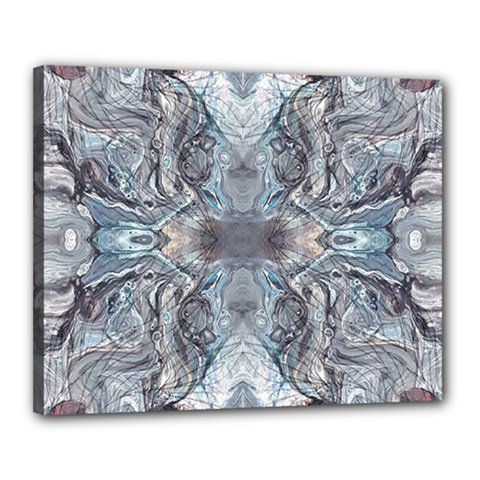 Abstract Marble Canvas 20  X 16  (stretched) by kaleidomarblingart