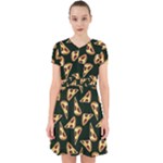 Pizza Slices Pattern Green Adorable in Chiffon Dress