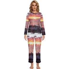 Tropical Sunset Womens  Long Sleeve Lightweight Pajamas Set by StarvingArtisan