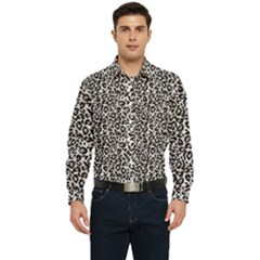 Black Cheetah Skin Men s Long Sleeve  Shirt by Sparkle