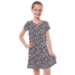 Black Cheetah Skin Kids  Cross Web Dress by Sparkle