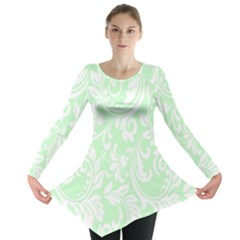 Clean Ornament Tribal Flowers  Long Sleeve Tunic  by ConteMonfrey