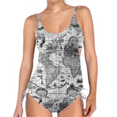 Antique Mapa Mundi Revisited Tankini Set by ConteMonfrey