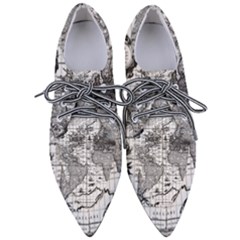 Antique Mapa Mundi Revisited Pointed Oxford Shoes by ConteMonfrey