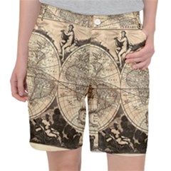 World Map - Nova Delineatio Totius Orbis Terrarum -  1659-1733 Pocket Shorts by ConteMonfrey