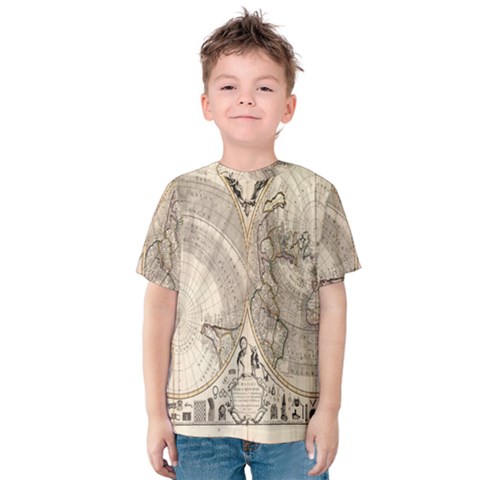 Mapa Mundi - 1774 Kids  Cotton Tee by ConteMonfrey