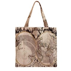 Mapa Mundi - 1774 Zipper Grocery Tote Bag by ConteMonfrey