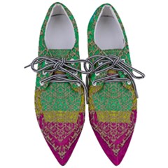 Rainbow Landscape With A Beautiful Silver Star So Decorative Pointed Oxford Shoes by pepitasart