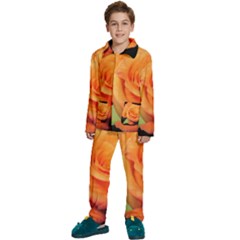 Color Of Desire Kids  Long Sleeve Velvet Pajamas Set by tomikokhphotography
