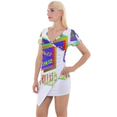Project 20230104 1756111-01 Short Sleeve Asymmetric Mini Dress by 1212