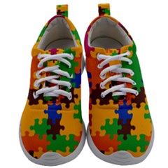 Retro Colors Puzzle Pieces                                                                    Mens Athletic Shoes by LalyLauraFLM