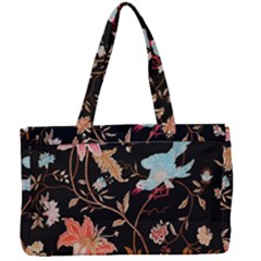 Vintage Floral Pattern Canvas Work Bag by Valentinaart