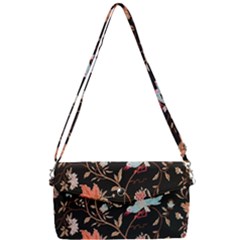 Vintage Floral Pattern Removable Strap Clutch Bag