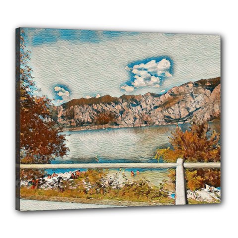 Side Way To Lake Garda, Italy  Canvas 24  X 20  (stretched) by ConteMonfrey