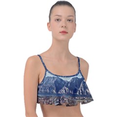 Lake In Italy Frill Bikini Top by ConteMonfrey