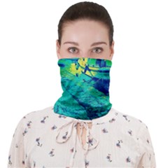 Blue And Green Boat Modern  Face Covering Bandana (adult) by ConteMonfrey