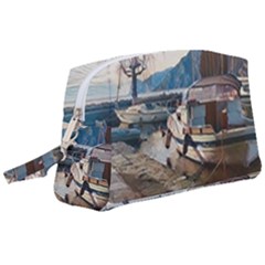 Boats On Gardasee, Italy  Wristlet Pouch Bag (large) by ConteMonfrey